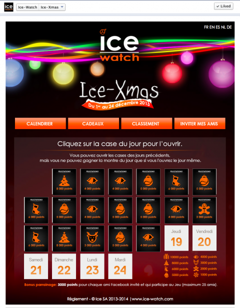 calendrier de l avent ice watch