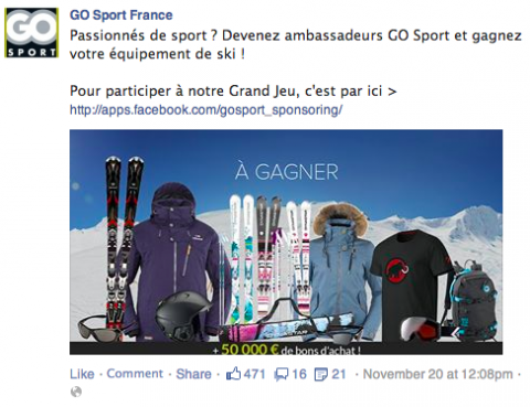 facebook ads go sport