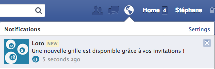 Notification Facebook