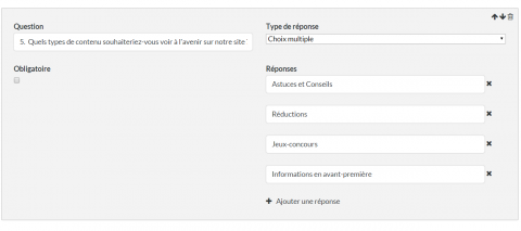 parametrage questions