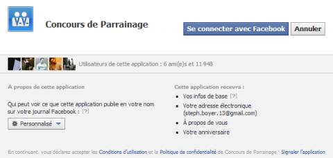 Permissions Facebook