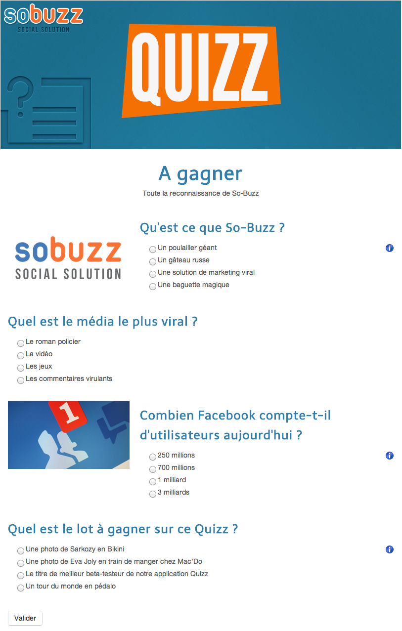 Quizz Photos sur Facebook