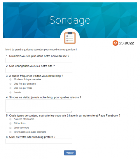 Sondage So-Buzz