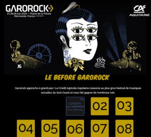 Calendrier de l'Avent Facebook Garorock