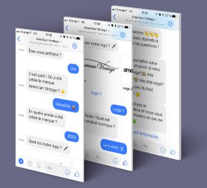 Exemple de Chatbot conversationnel pour American Vintage