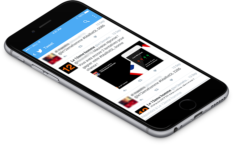 Application Twitter pour Orange le 12eme homme