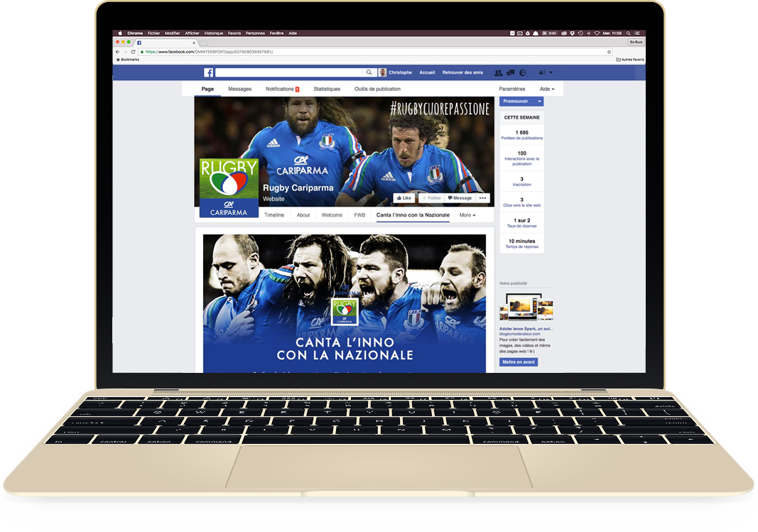 Application Facebook pour Cariparma