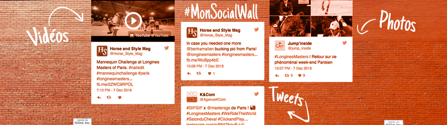 Social Wall pour agréger Tweets, posts facebook et photos Instagram