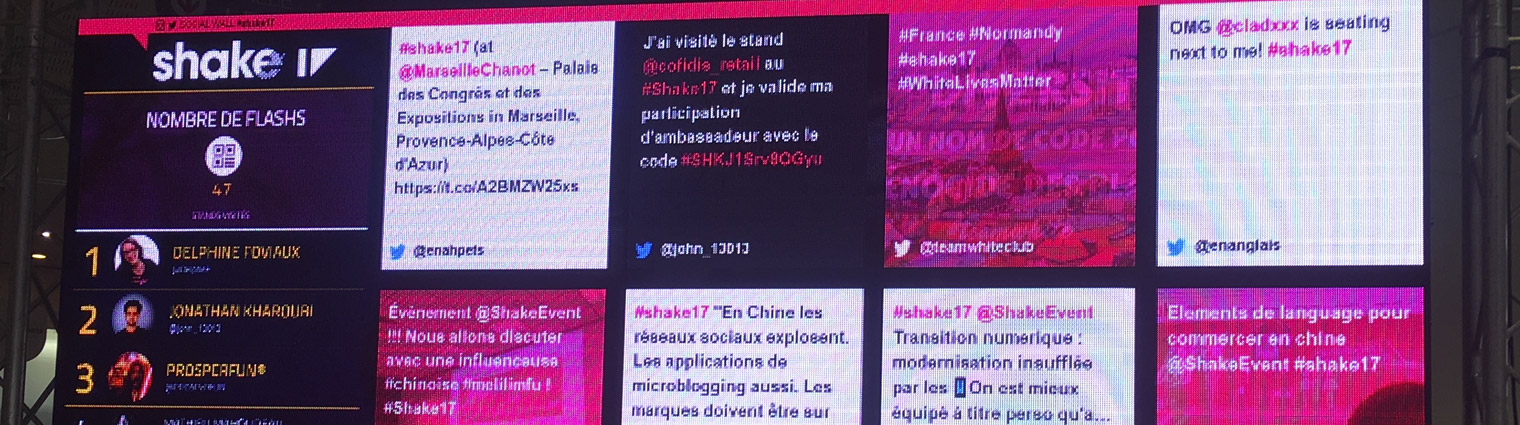 SocialWall du Shake17