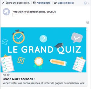 Prévisualisation d'un post Facebook avec la publication optimisée depuis le manager So-Buzz