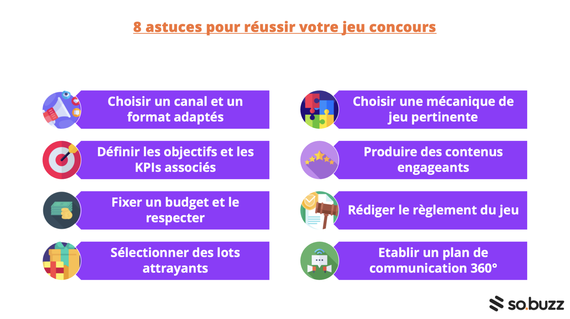 8 astuces pour réussir votre jeu concours