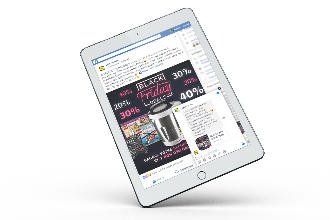 Jeu Social Media Marketing Timeline Facebook pour Lidl