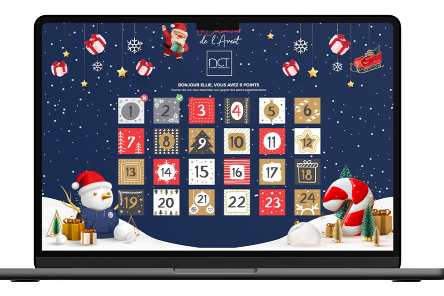 Exemple de Calendrier de l'Avent digital en entreprise NCT