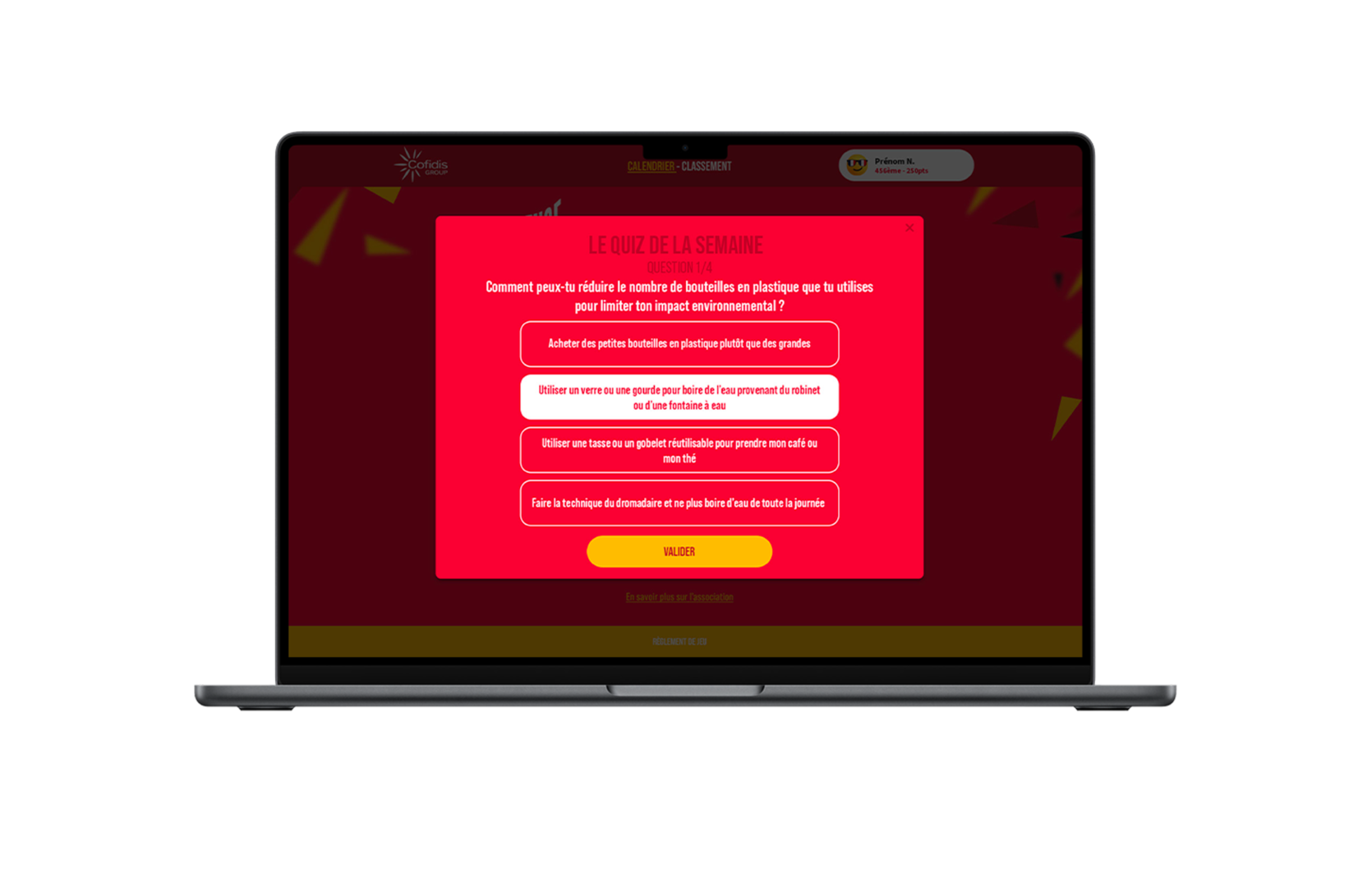 Jeu digital interne RSE Cofidis Quiz